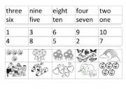 English Worksheet: Matching Numbers