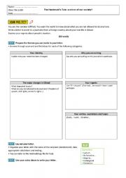 English Worksheet: the handmaid�s tale final task