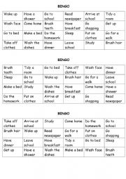 English Worksheet: daily routine