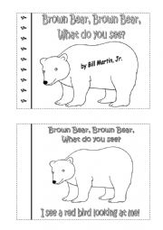 English Worksheet: Brother Bear Mini Book