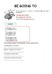 English Worksheet: Be going to - plans