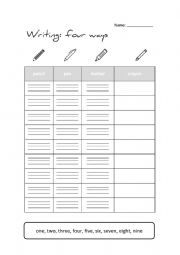 English Worksheet: Engaging writing and spelling practice worksheet (editable vocabulary)