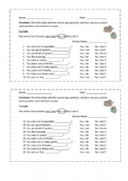 Tag Question Worksheet