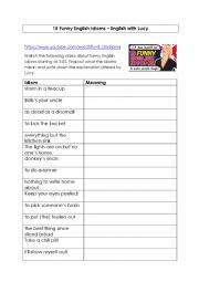 English Worksheet: video English with Lucy 