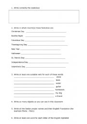 English Worksheet: GAME - write the correct name