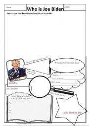 English Worksheet: Who is Joe Biden pt. 2