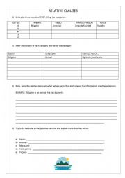 English Worksheet: Relative clauses for brazilian students
