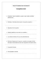 English Worksheet: Design brief