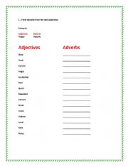 Adverbs of Manner Exercises