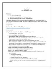 English Worksheet: Goal Setting