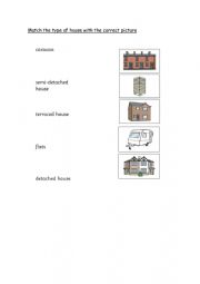 English Worksheet: home types