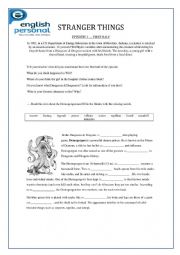 English Worksheet: Stranger Things - First Episode - Season 1