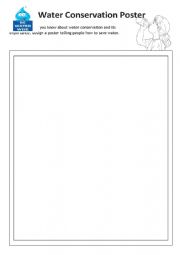 English Worksheet: Water Conservation Poster Template