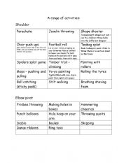 English Worksheet: Funky fingers activities