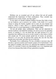 English Worksheet: Topic about holiday 