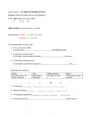 English Worksheet: Indirect and direct objects