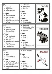 English Worksheet: Describe the animals