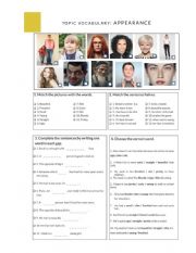 Appearance - ESL worksheet by Annjoyy