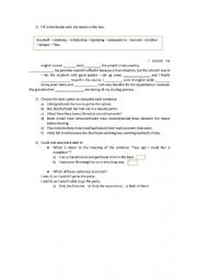 English Worksheet: grammar review