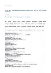 English Worksheet: Amanda Gorman poem listening and writing activity