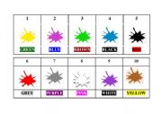 English Worksheet: Match your colors