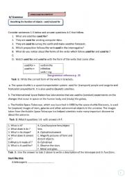 English Worksheet: used to / used for