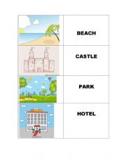 English Worksheet: FLASHCARDS PARTS OF THE CITY