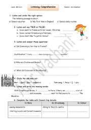 English Worksheet: February Vacation