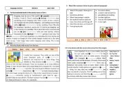 English Worksheet: Language revision