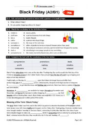 English Worksheet: Black Friday Lesson (updated)