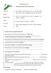 English worksheet: Alternatives to if