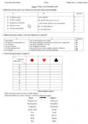 English Worksheet: Lesson 11 What�s your Friendship Style?