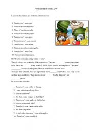 worksheet some and any