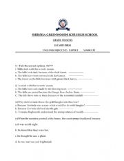 7th english objective question paper