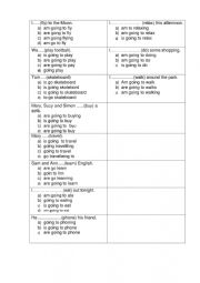 English Worksheet: To be going to