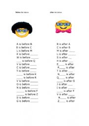 English Worksheet: alphabetical order