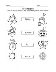 English Worksheet: Seasons