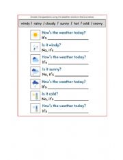 English Worksheet: WEATHER  