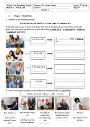 English Worksheet: 9th Grade - Module 1 - Lesson n 1 - Family Relationships