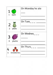 English Worksheet: Hungry Caterpillar