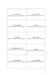 Illnesses Cards (Cristina Cabal) - ESL worksheet by immaf