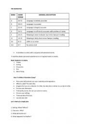 English Worksheet: Narrative writing