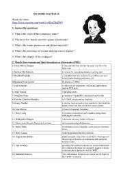 English Worksheet: No more Matildas