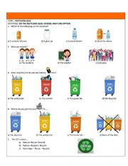 English Worksheet: Recycling