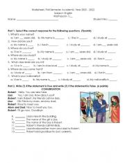 Worksheet for M1