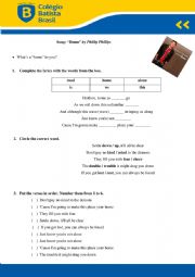 English Worksheet: Home by Phillip Phillips
