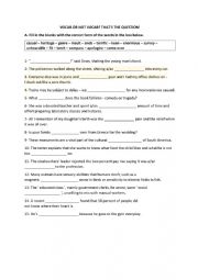 English Worksheet: LGS English Unit 1 and 2 Vocabulary