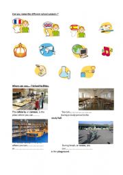 English Worksheet: School stuff and facilities