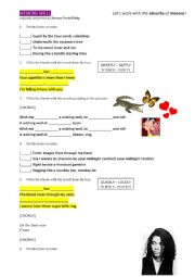 English Worksheet: Wishing Well and the Adverbs of Manner