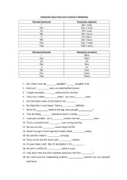 English Worksheet: Possesives and comparatives